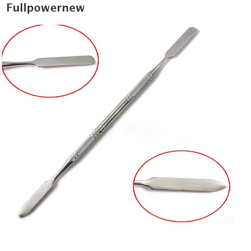 (FULL) 1pc Palet + Spatula Stainless Steel Untuk Nail Art