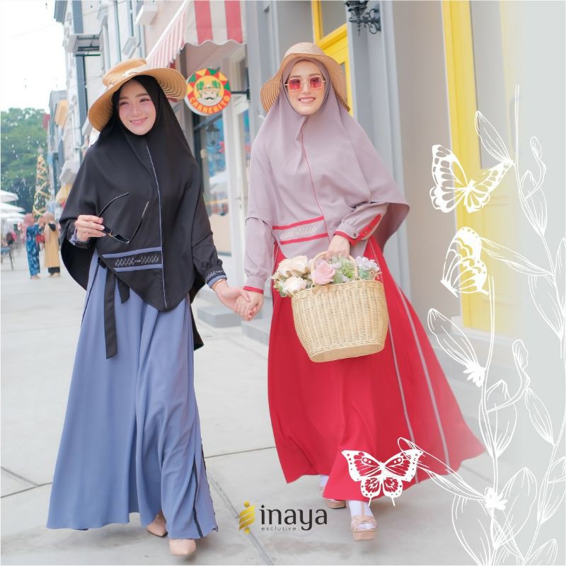 PENA Syari Ori Inaya Gamis set hijab Ready Stok