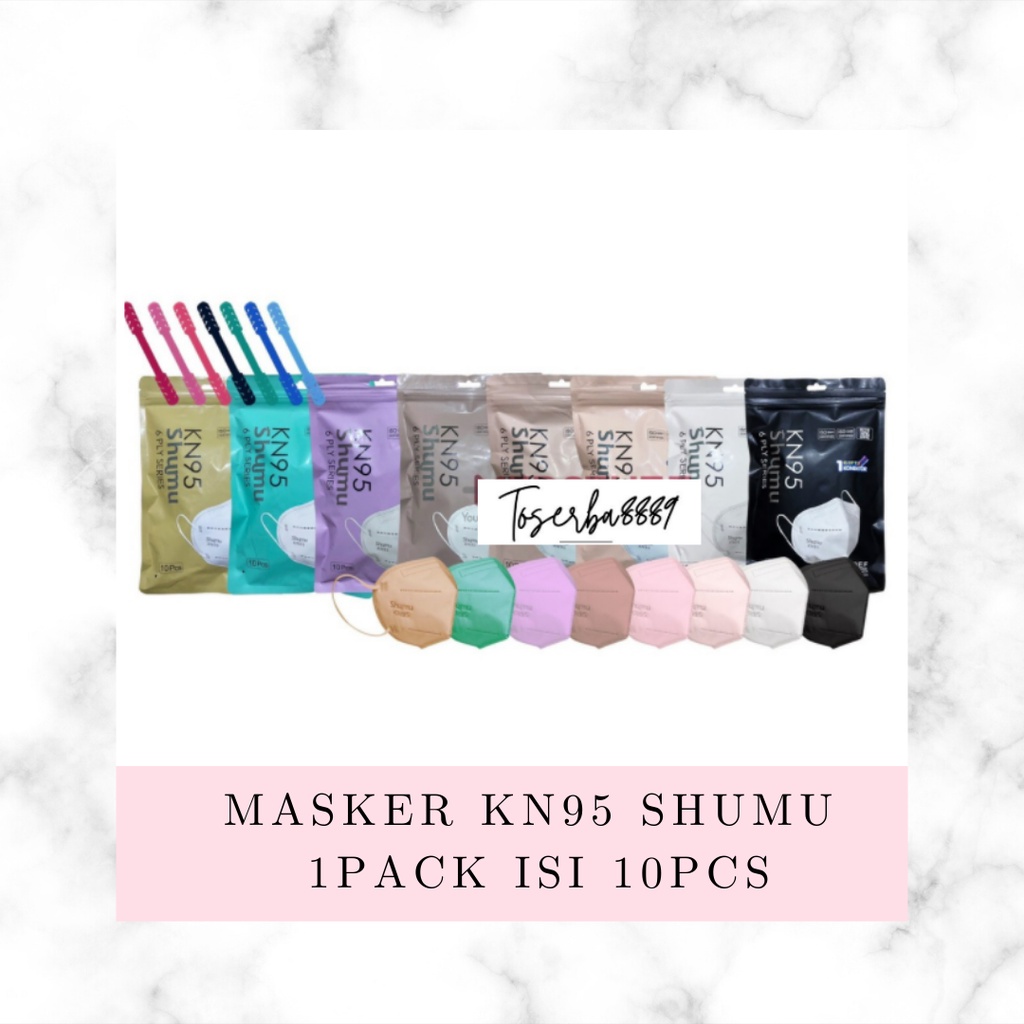 TERMURAH!!! MASKER SHUMU KN95 ISI 10s MASKER KN95 / MASKER MEDIS KN95 6 PLY SHUMU SEGEL PABRIK IJIN KEMENKES AKD