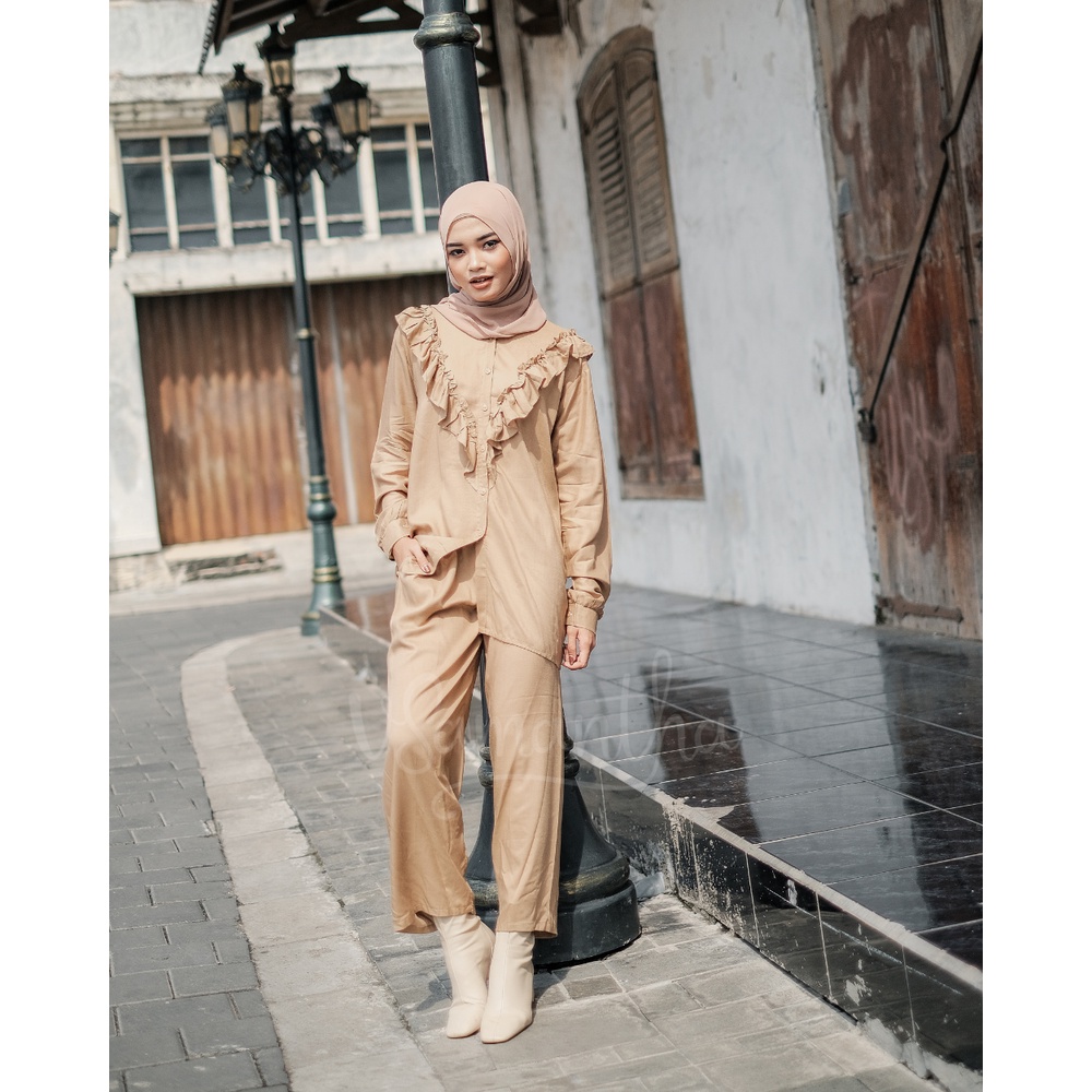 vSamantha - Pajamas / Piyama One Set Kemeja Rayon Nanda-1