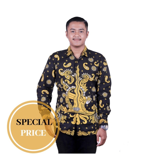 KEMEJA PANJANG MOTIF KERIS BATIK WAYANG JAWA