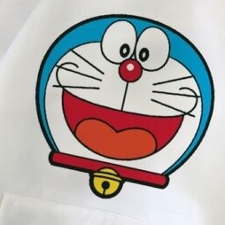 Sweater Hoodie DORAEMON SMILE Jumper Putih Pria Wanita Bahan Fleece Ukuran S M L XL XXL XXXL