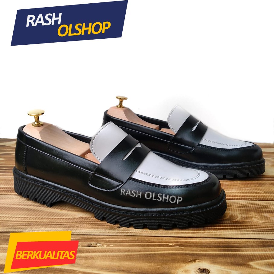 Sepatu Loafer Pria Terbaru Penny Loafers Indian Slip On Hitam