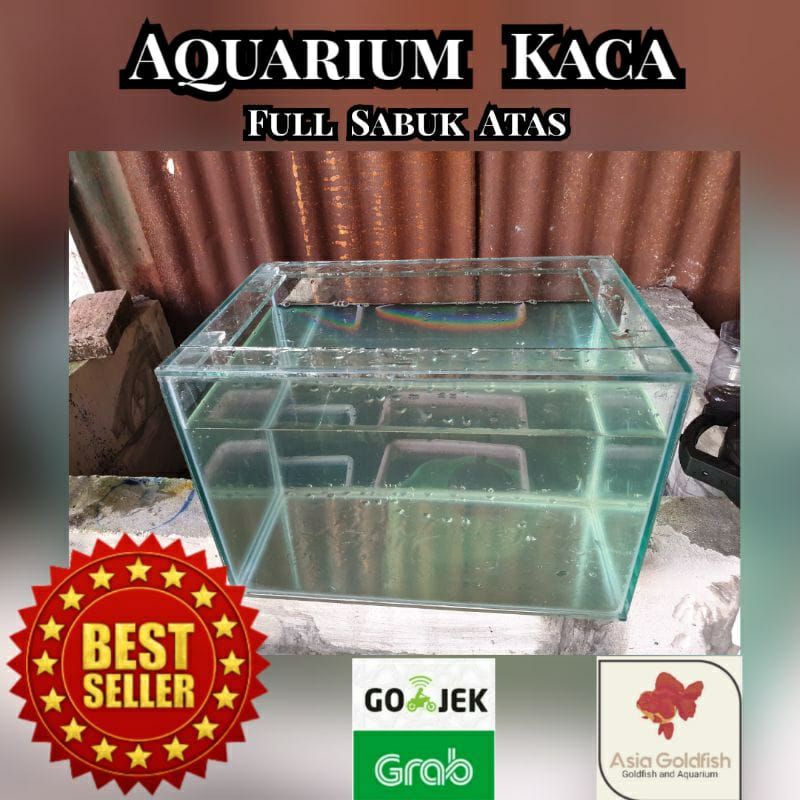 Aquarium Kaca Full Sabuk Atas Tebal Kaca 5mm | Custome Aquarium Kaca