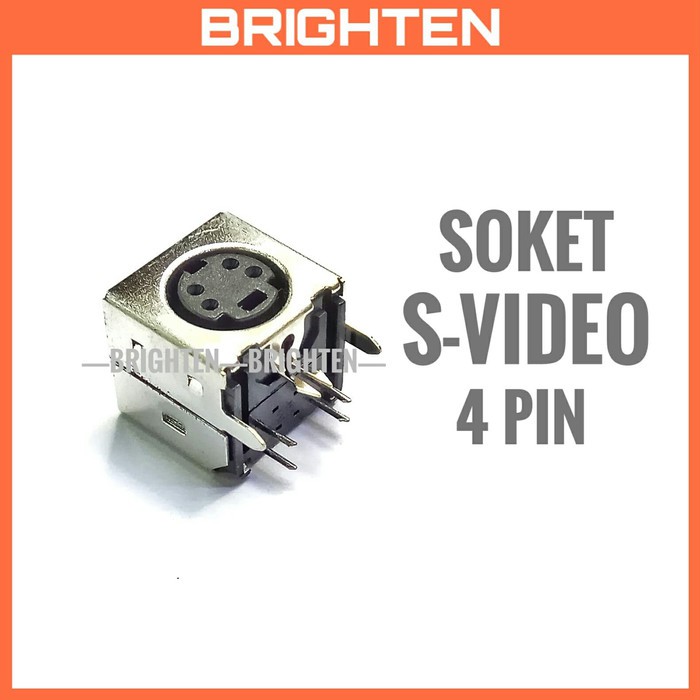 Soket S-Video 4 pin PCB Mini DIN