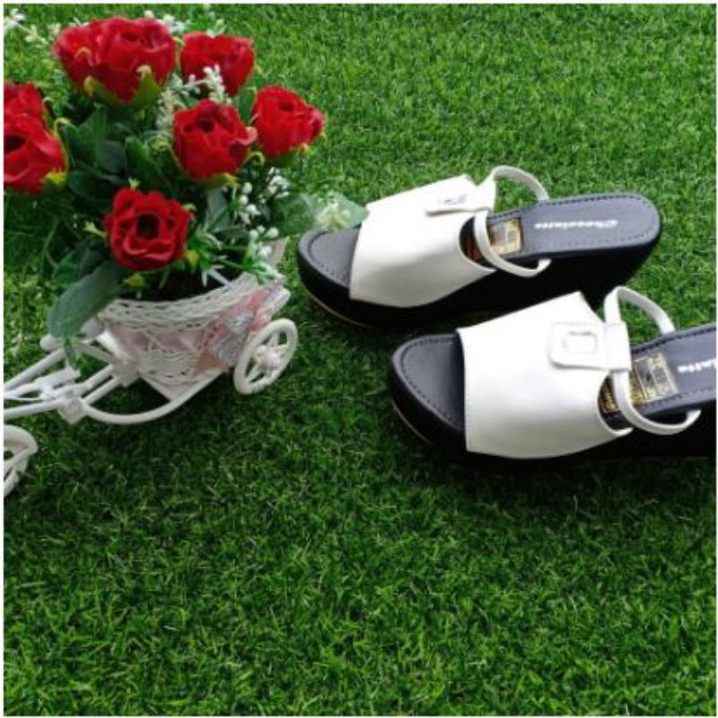 sandal wedges wanita