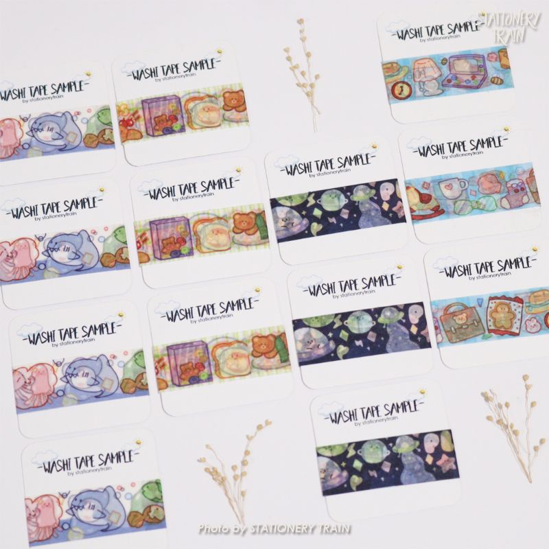 

WASHI TAPE SAMPLE / CUTE STICKERS / WASHI PAPER / DECO STICKERS / KAWAII STUFF