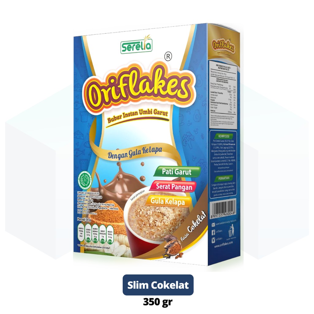 

Oriflakes Coklat Sereal Umbi Garut Slim Diet 350 gram