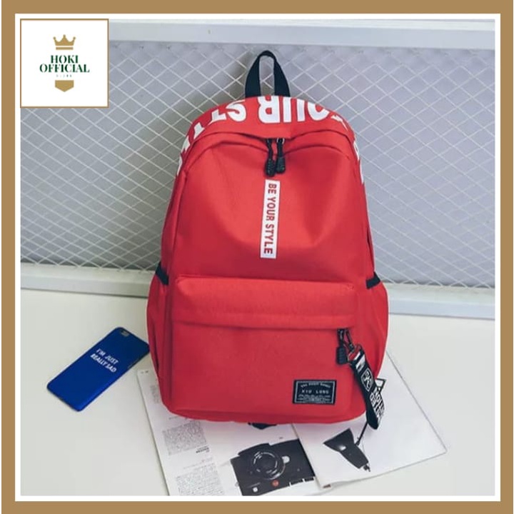 [COD] Be Your Style Tas Sekolah Pria Wanita Backpack Sekolah Korean Style Kapasitas Besar Ada Slot Laptop Up To 15 Inch HokiOfficial