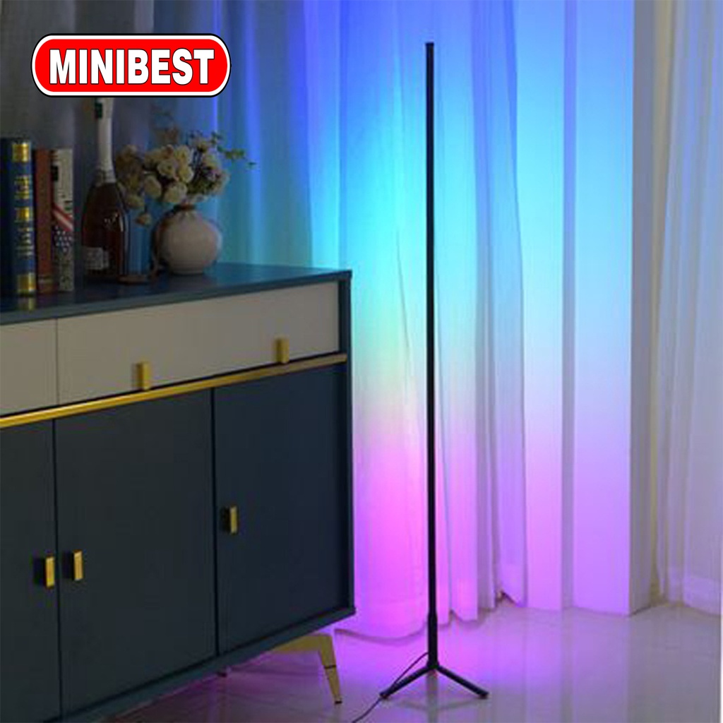 MINIBEST Lampu RGB Stand Sudut Lantai Minimalis / Standing Side Floor Lamp / Lampu Dekorasi standing rgb