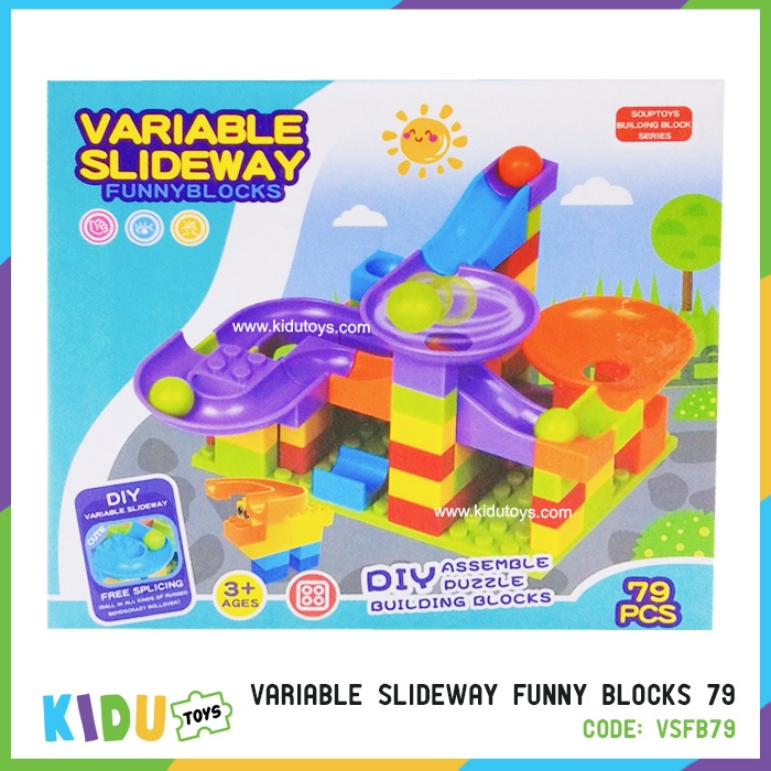 Variable Slideway Funny Blocks 79 Kidu Toys