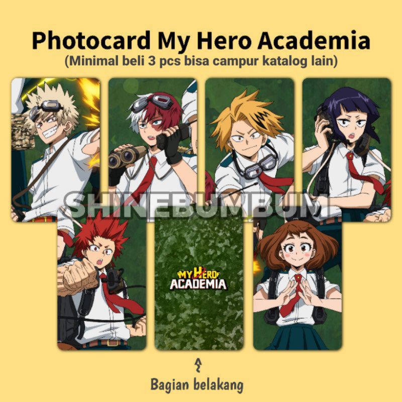 Photocard Anime Boku no Hero Academia (2 Sisi)