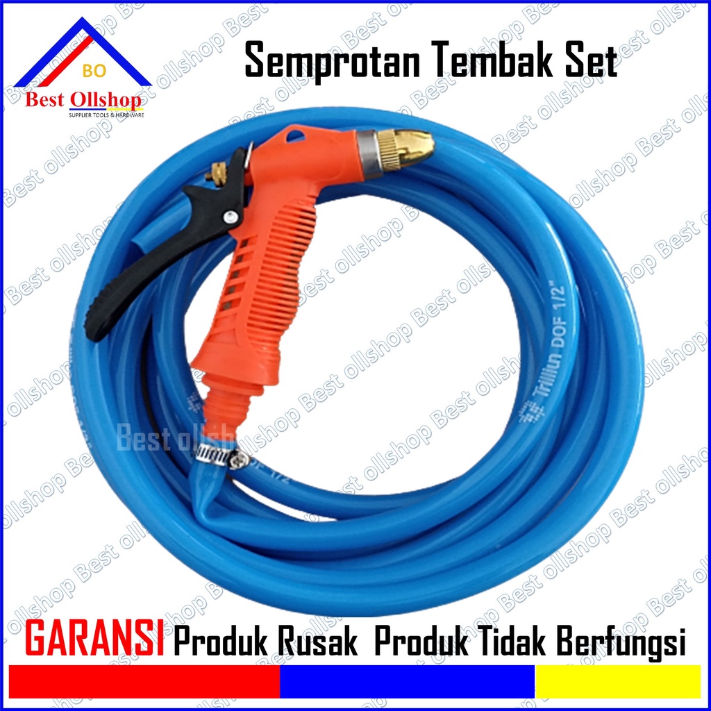 Semprotan Tembak Selang Clamp Klem Cincin Hose Konektor Siram Taman / Semprotan Taman / Semprotan motor / Semprotan Cuci Mobil Siram Taman 1 Set Murah