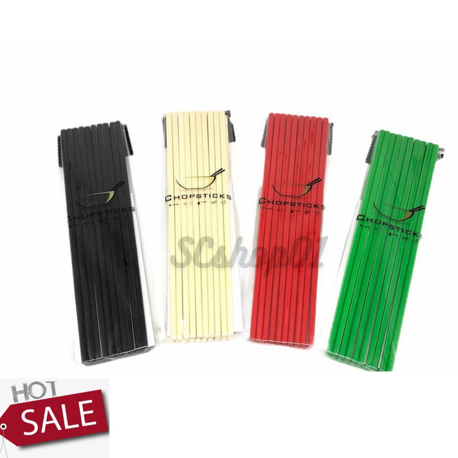 Sumpit Melamin Plastik 24Cm 10Set / 10 Pasang