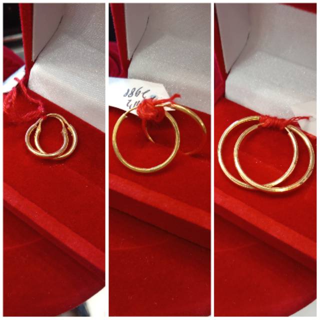 ANTING EMAS MUDA BULAT BABY,TANGGUNG,DEWASA KADAR 300/6 KARAT