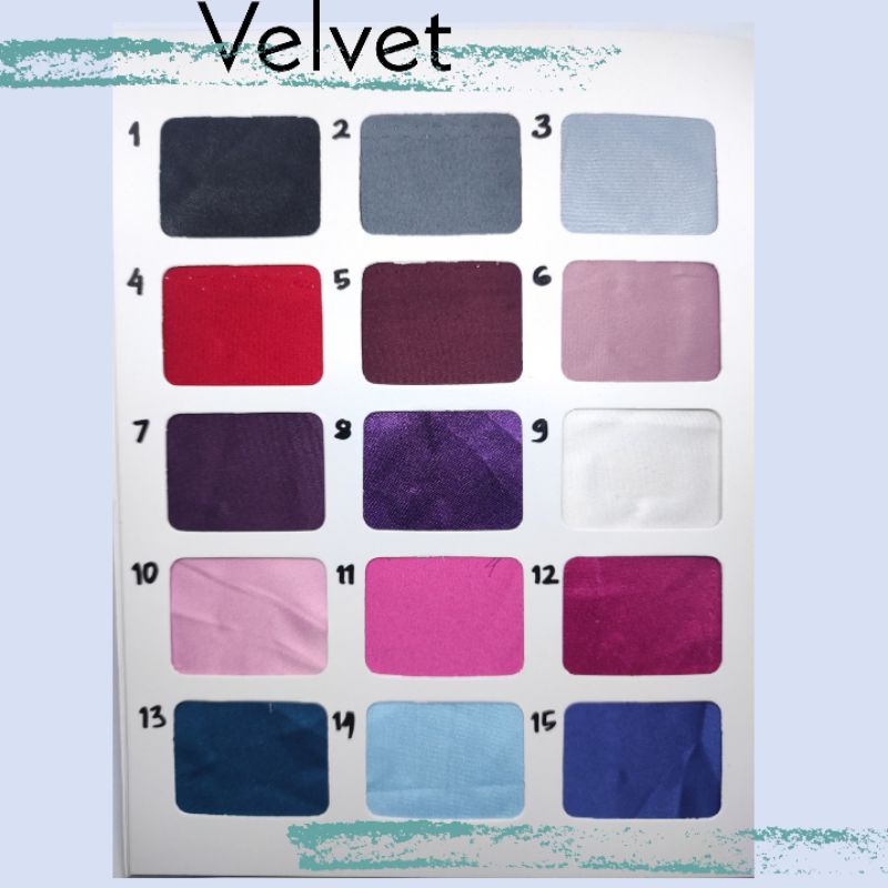 Kain Velvet Satin Velvet Premium Meteran (Harga per 0,5m)