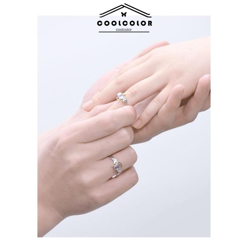 COD❤️1PCS Perhiasan Cincin setan dan malaikat 2022 cincin pacar pasangan pria dan wanita terbaru