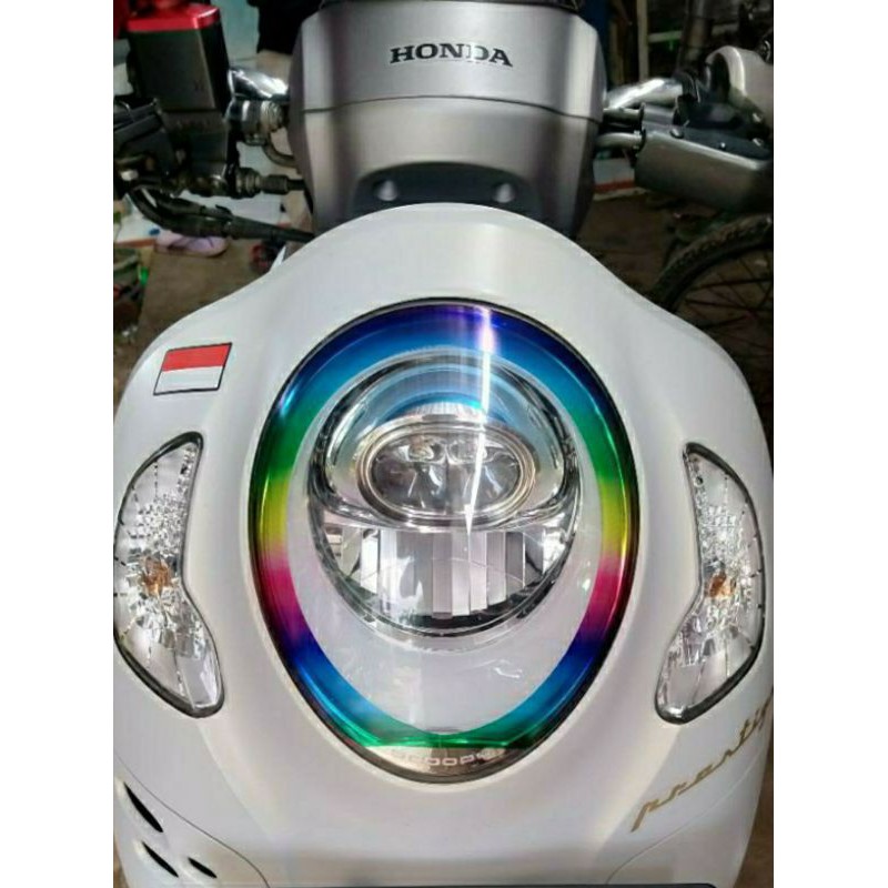 Stiker Lampu Scoopy New/Stiker Lis Scoopy New/Stiker Alis Scoopy Pelangi/Stiker Lampu Scoopy Variasi