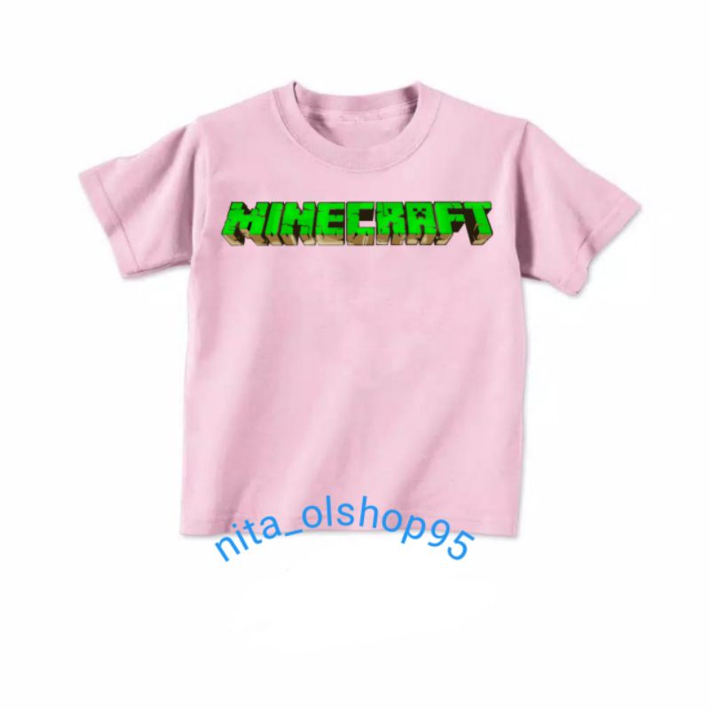 baju minecraft / kaos minicraft / baju anak karakter