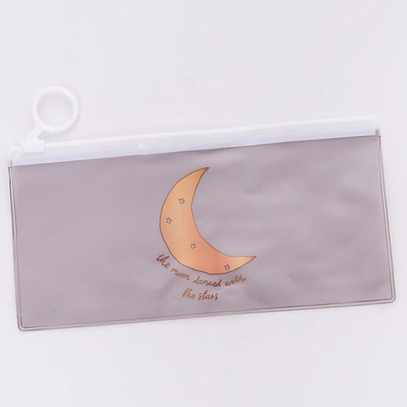 

EDW KP23 Kotak Pensil Grey Love Moon Korean Stationery Student Pencil Bag Storage Bag Pencil Case