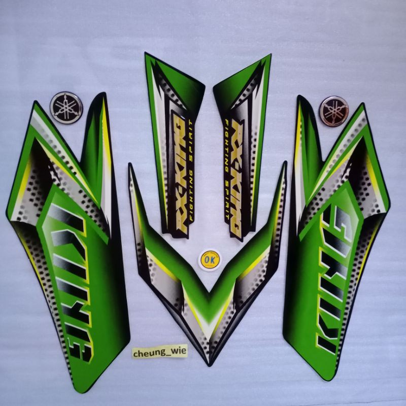 lis body/striping +Emblem Yamaha RX King New 2008 Hijau Hitam kw super
Kualitas bagus