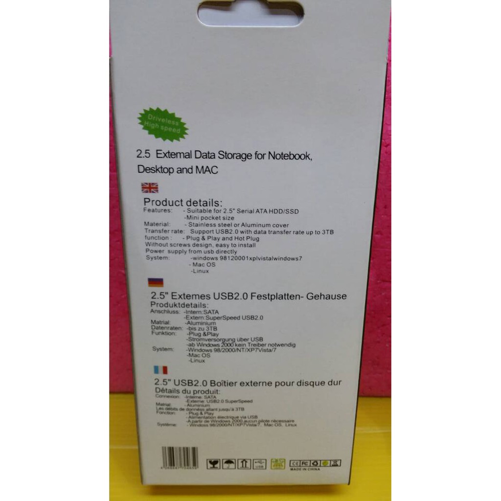 Case External  M TECH Color for Hardisk sata 2.5&quot;