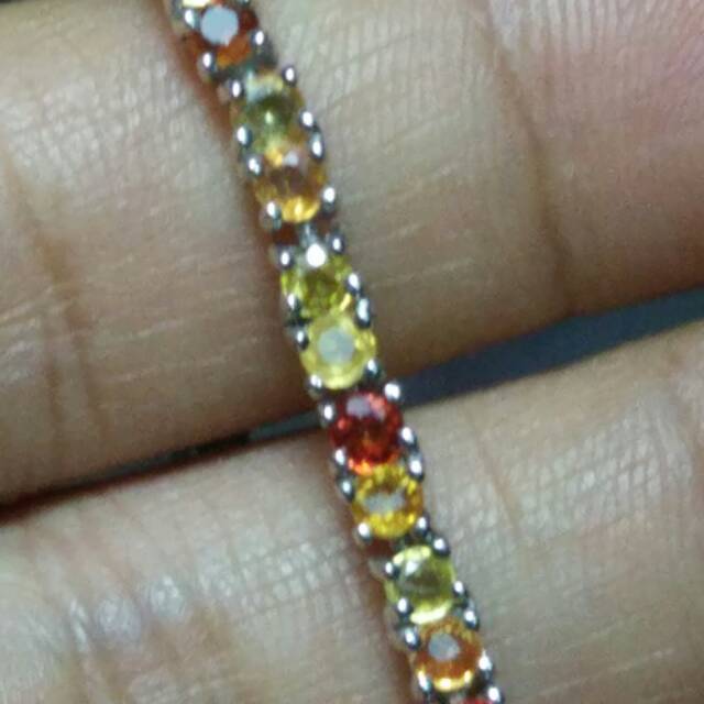 Natural Fancy color Sapphire Bracelet