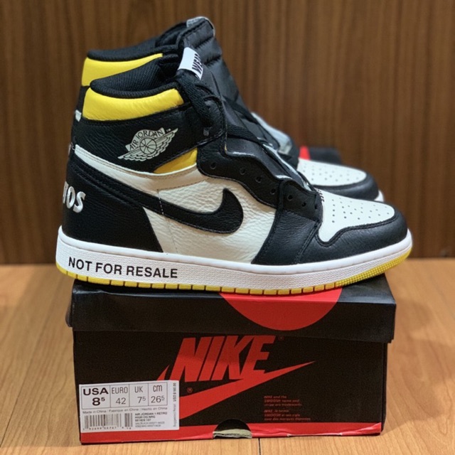 air jordan 1 not for resale yellow