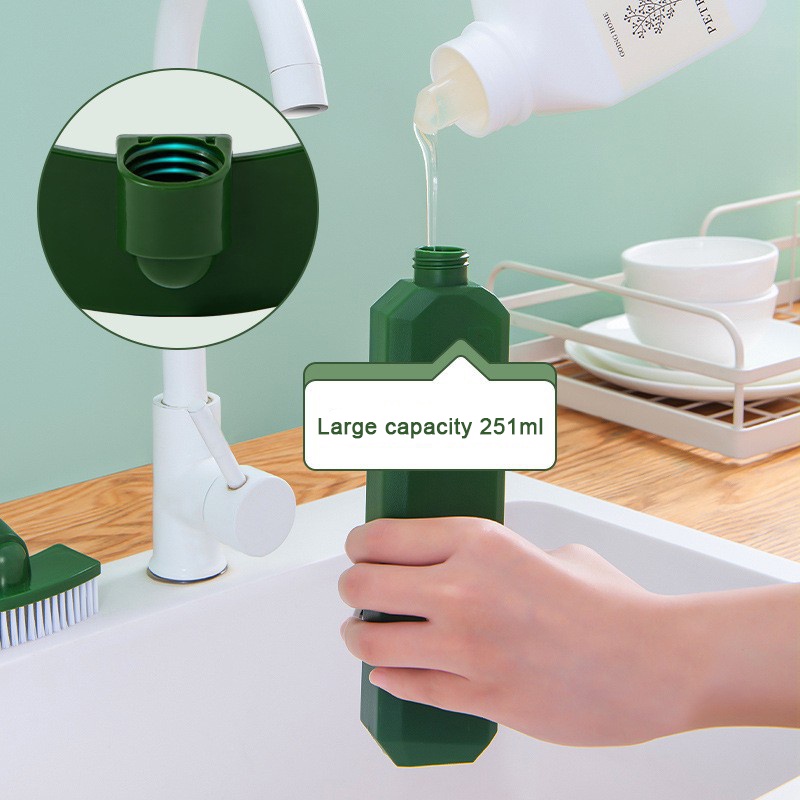 CU2 Sikat Pembersih Dapur Dengan Dispenser Sabun Kitchen Brush Spons 512