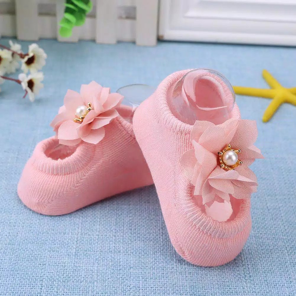 3 pasang kaos kaki bayi model pita 3in1 balerina sock baby import 0-1 tahun
