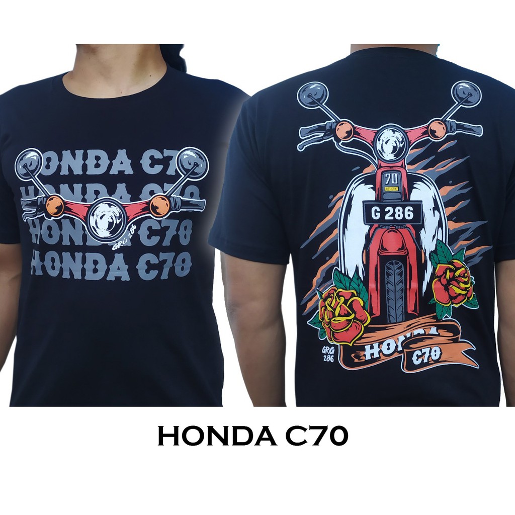 Jual KAOS MOTOR HONDA C70 PITUNG WARNA HITAM Indonesia Shopee Indonesia