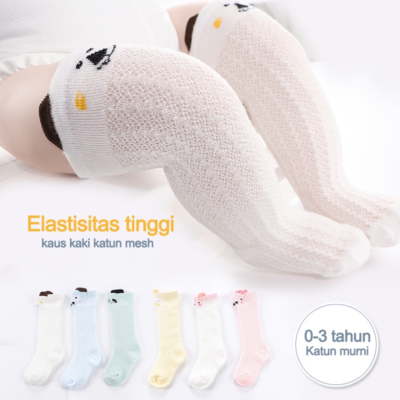 HIPPO LAND Kaus Kaki Bayi/Kaus Kaki Bernapas Musim Panas/Kaus Kaki Nyamuk Bernapas/Kaus Kaki Bayi/Kaus Kaki Anakkaos kaki bayi panjang kaos kaki bayi anti nyamuk 105-106