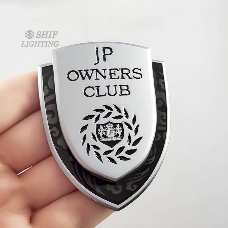 1pc Stiker Emblem Logo JUNCTION PRODUCE JP Owners CLUB Bahan Metal Warna Emas Untuk Mobil JP