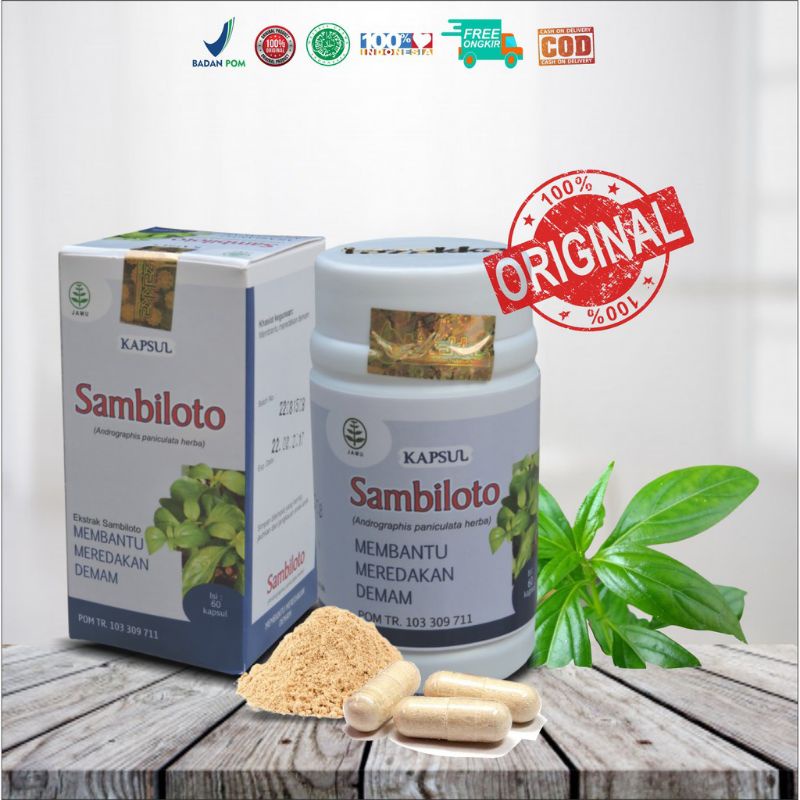 

KAPSUL SAMBILOTO /DAYA TAHAN TUBUH / EXTRA SAMBILOTO / OBAT DEMAM & Sakit Flu / Antibiotik Tinngi/cegah masuknya virus