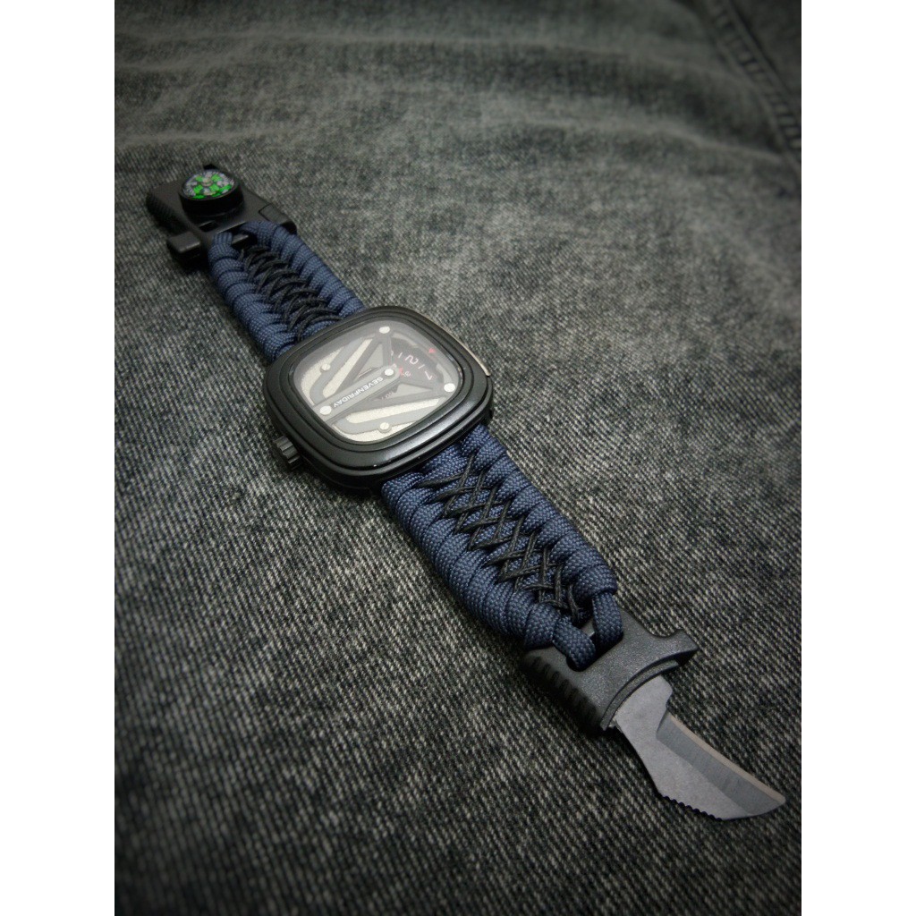 TALI JAM PARACORD + PISAU + PEMATIK API