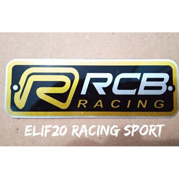 Promo Terlaris Emblem logo knalpot merk RCB bahan plat alumunium mengkilap bukan stiker COD