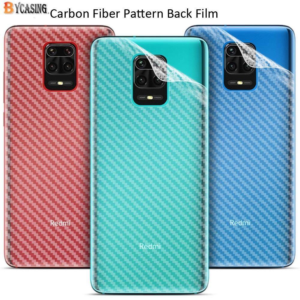 Xiaomi Redmi 9C 9A Note 9S Note 9 Pro Redmi Note 8 Pro Carbon Fiber Back Film Screen Protector BY