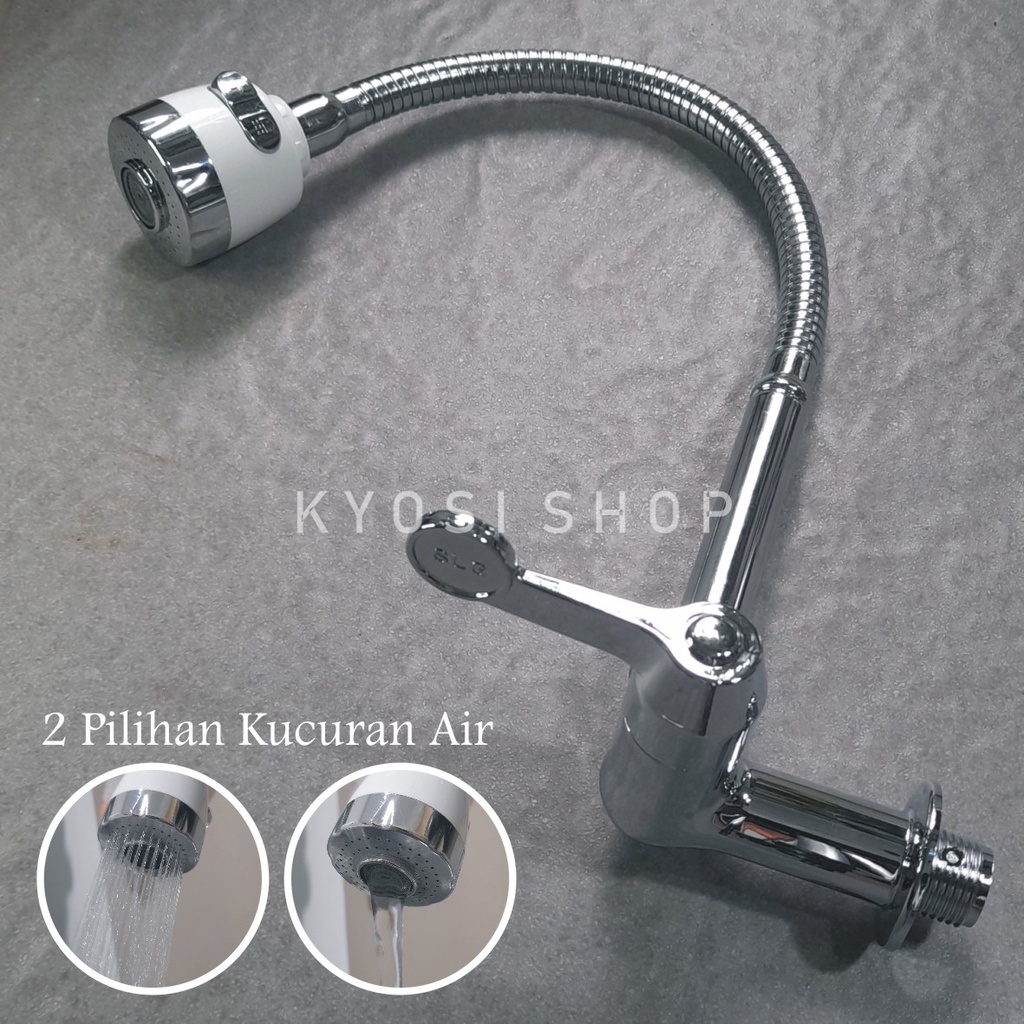 SOLIGEN WM1 Kran Wastafel Cuci Piring Fleksibel / Kran Tembok Wastafel Leher Angsa Fleksibel SOLIGEN