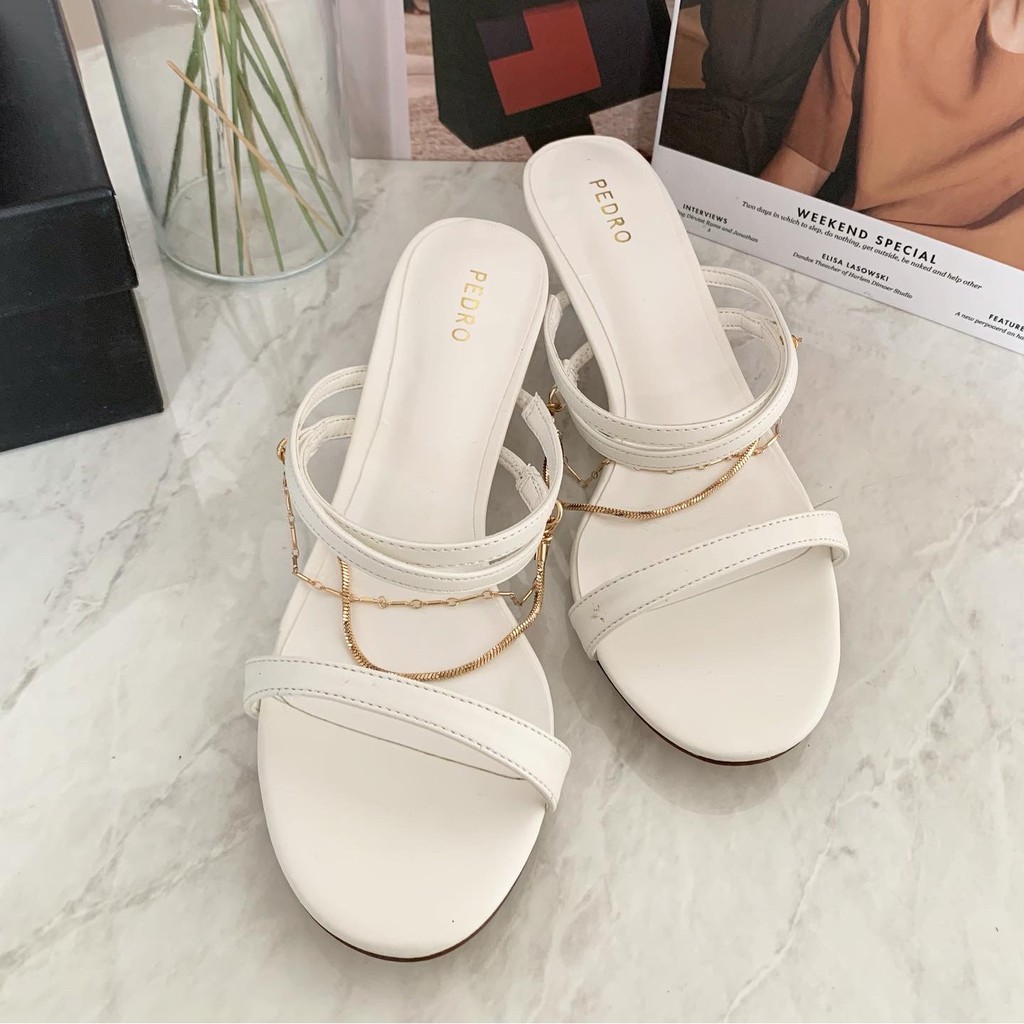 [7.7 Boombastis Sale⚡] - SANDAL WANITA PS085 STRAPPY KITTEN HEEL SANDALS PREMIUM IMPORT