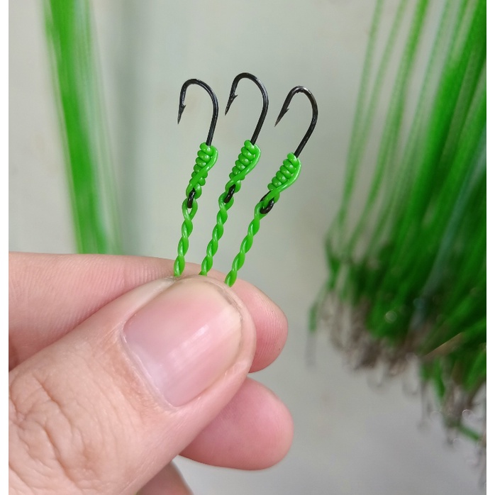 Senar pancing belut siap pakai 1 set isi 3 kail urek belut