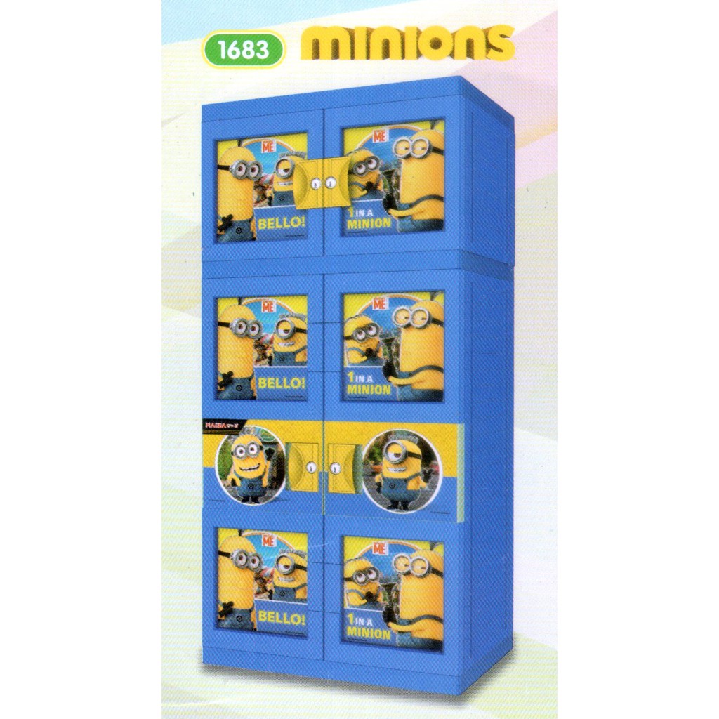  Lemari  Plastik  Gantung  Naiba 1683 Minion Printing Kunci  