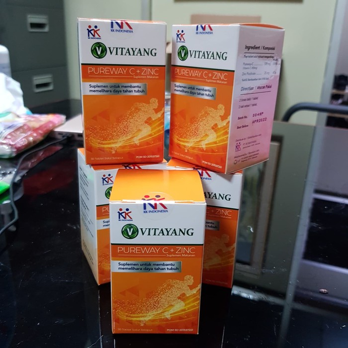 Vitayang Pureway C + Zinc KK Indonesia Suplemen Antioksidan Penangkal Virus Flu Imunitas Tubuh