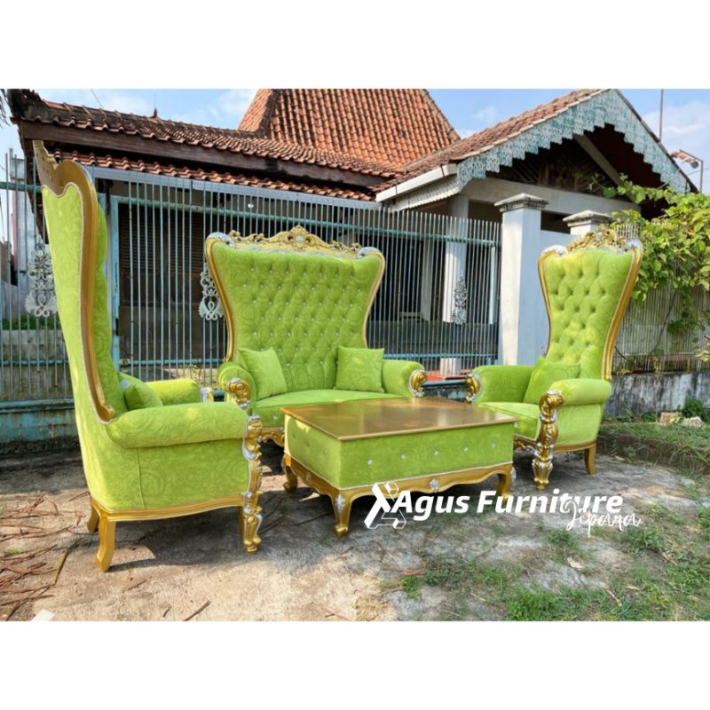 SET SOFA TAMU RATU SYAHRINI 211 SET MEWAH (sofa mewah sofa tamu sofa ratu)