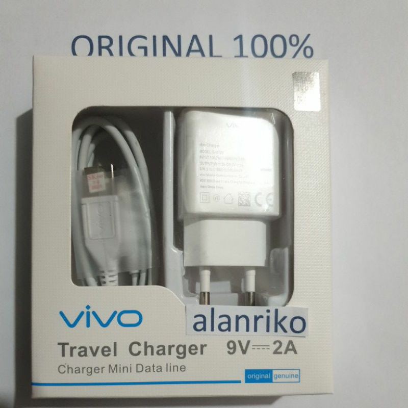 Charger Original 100% Vivo V9 Y17 Y15 Y12 Y91 Y93 Y95 Y35 Y20 V5 V5+ V11 V15 V17 CAS ORI MICRO VIVO