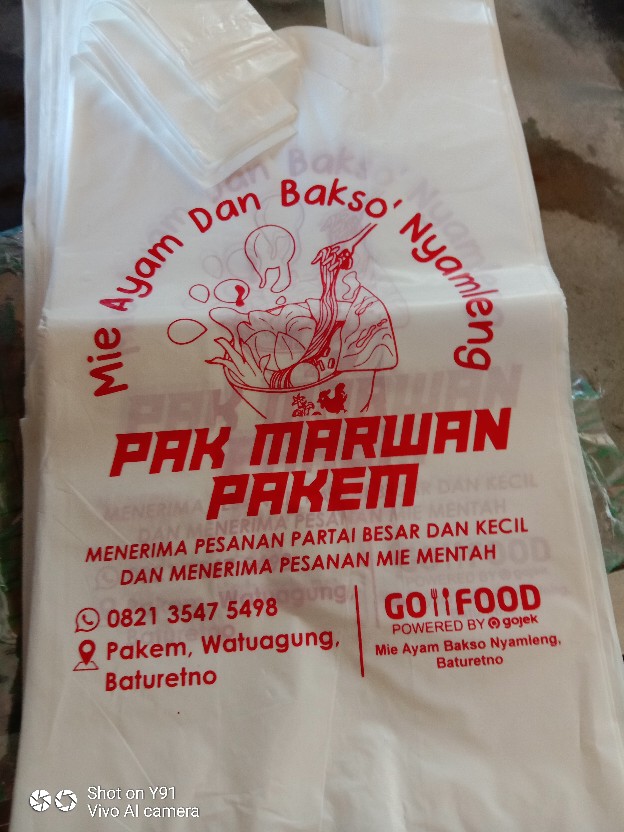 Kresek Sablon Kecil (min Order 5 Pak Bisa Campur Dengan Ukuran Sedang)harga Utk 1 Pack