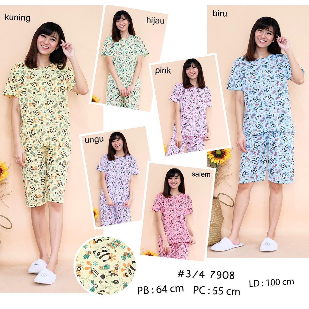 ADORA BABYDOLL / PIYAMA / BAJU TIDUR / SETELAN DEWASA 3/4