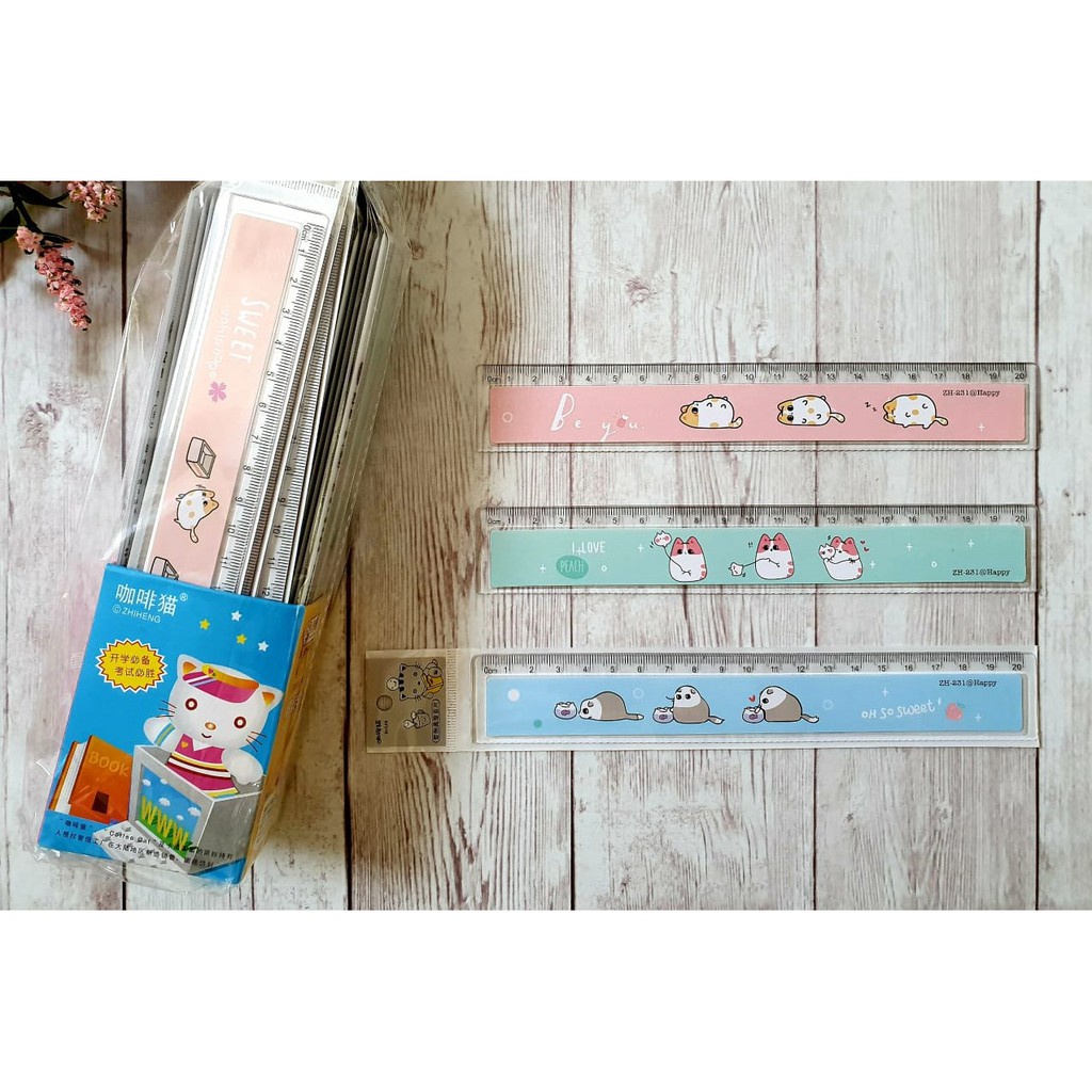 

PENGGARIS FANCY PLASTIK PENGGARIS CUTE RABBIT 20CM TERLARIS penggaris KELINCI lucu