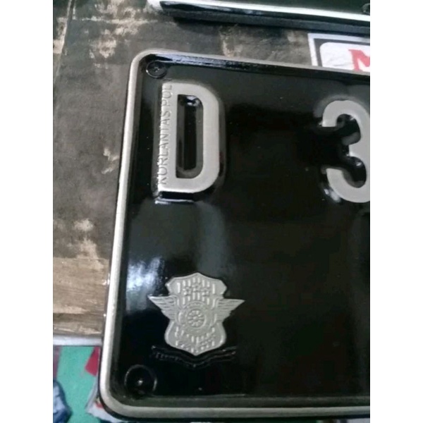 plat nomor motor LOGO sepasang