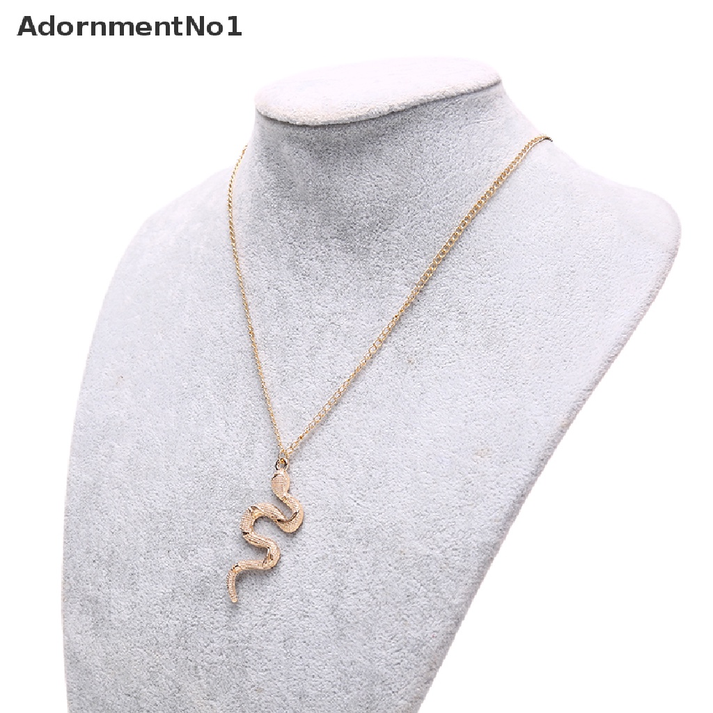 (AdornmentNo1) Kalung Rantai Dengan Liontin Ular Minimalis Untuk Wanita