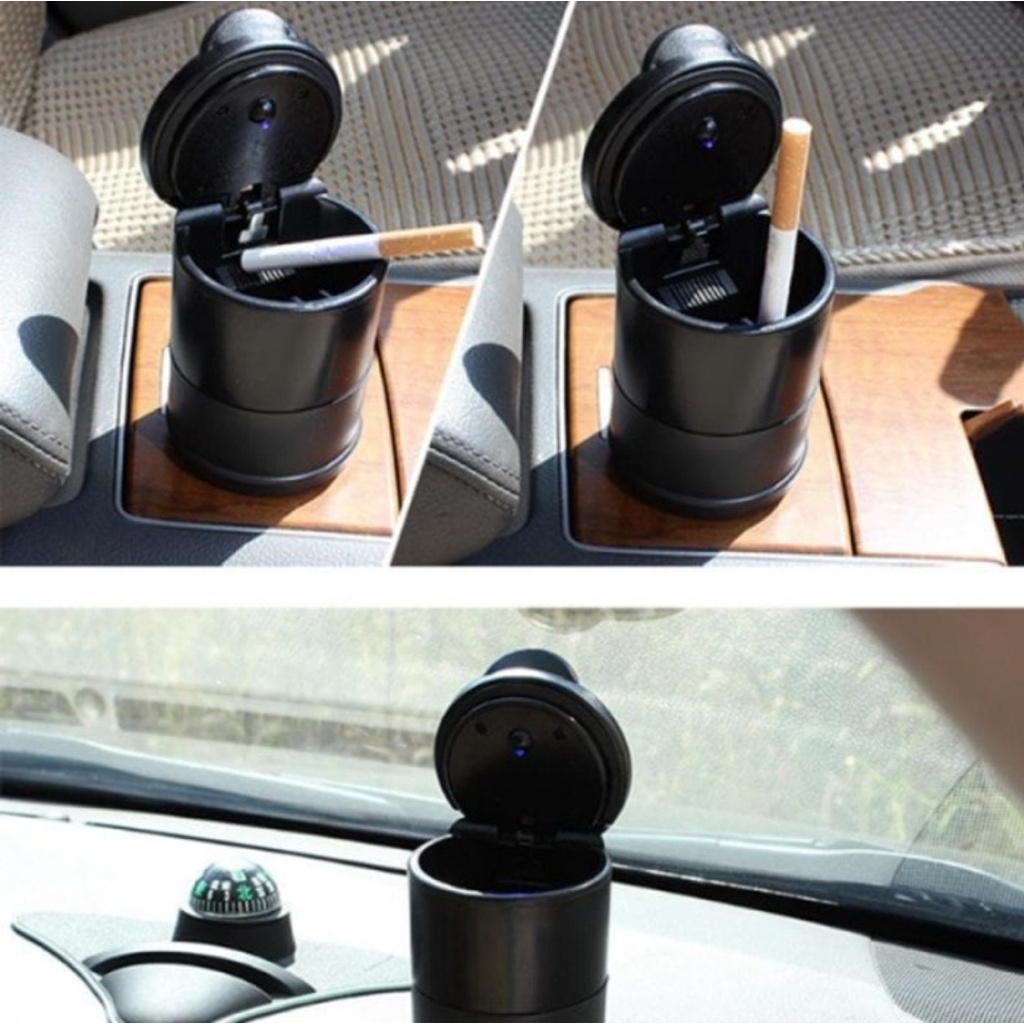 ASBAK MOBIL LED PORTABLE - CAR ASHTRAY CUP - TONG SAMPAH MOBIL MINI